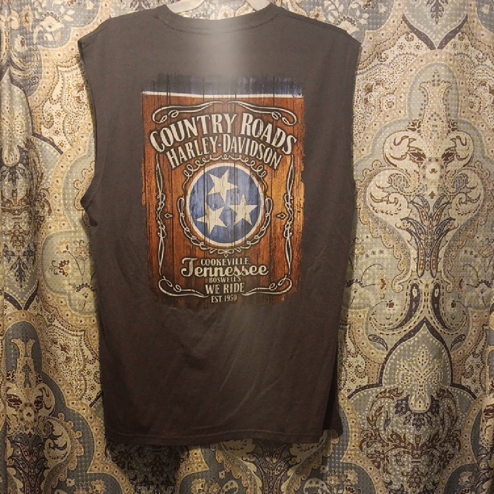 Harley-Davidson Men's Graphic Brown Tank Top